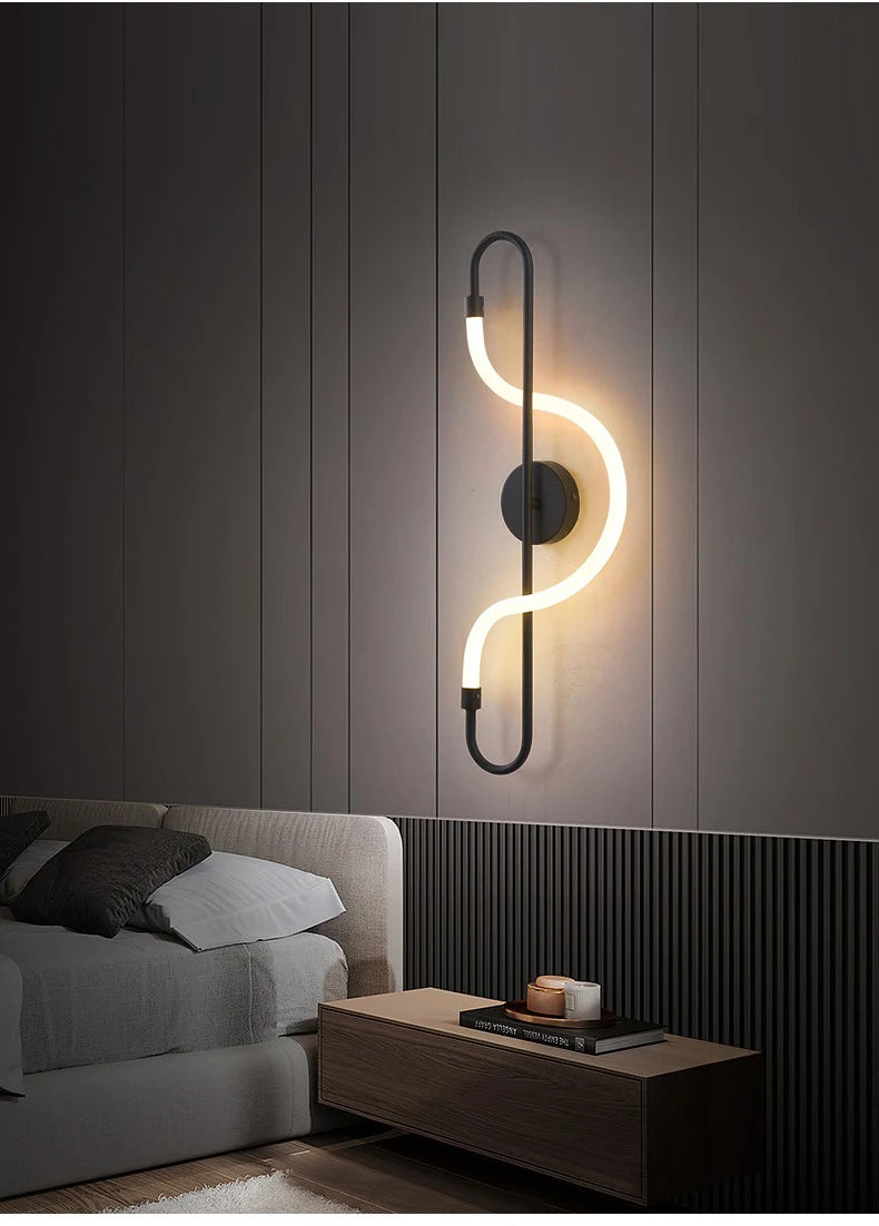 TINLAIBOR Minimalist designer's Wall lamp Living room Background wall Staircase decoration music notation Wall lamps Bedhead