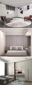 Modern Black White Linear Wall Lamp Skyline Wall Sconce Background LED Bar Strip Living Room Home Decor Lights Bathroom Fixture