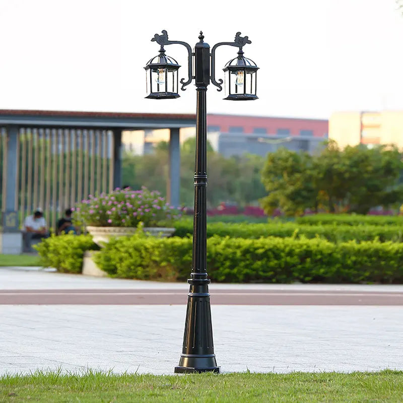 Led Villa Garden Outdoor Waterproof Household Retro Double Head Community Outdoor Courtyard Street Lamp ≈230CM