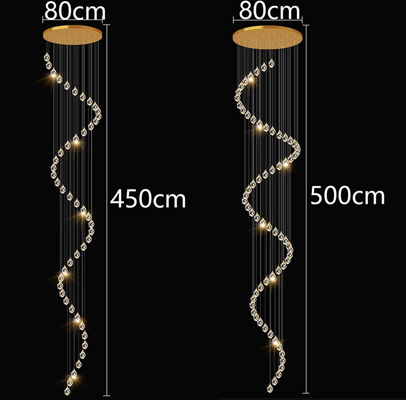 Modern home decoration crystal chandelier, stair Pendant lamp, living room Pendant lights, interior lighting