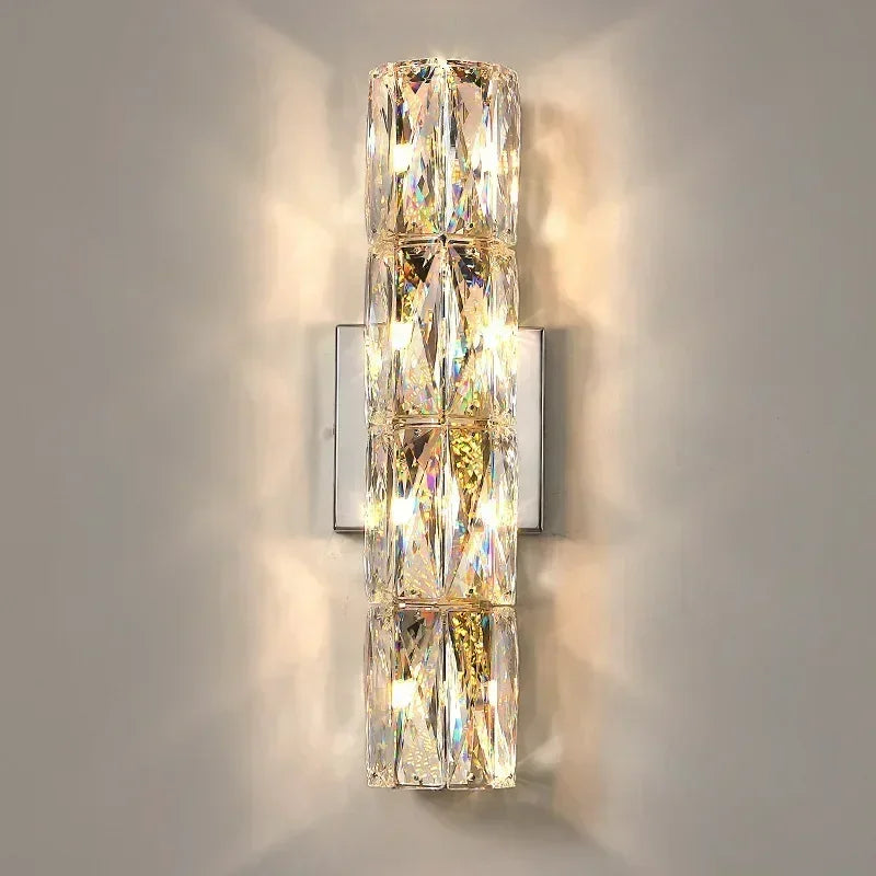 2025 Modern High-end Crystal Wall Light Nordic Living Room Bedroom Bedside Long Wall Lamp Hotel Villa Corridor Bracket Li