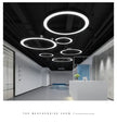 LED round Ring Chandelier Industrial Style for Office Shop Lobby Circle Engineering Lighting Fixture
