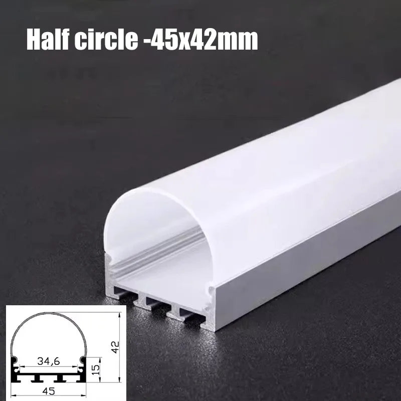 270 Luminescence Circular Led Aluminum Profile 20/30/40Mm Led Channel Diffuser Linear Bar Light Long Strip Pendant Lamp Tubes