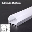 270 Luminescence Circular Led Aluminum Profile 20/30/40Mm Led Channel Diffuser Linear Bar Light Long Strip Pendant Lamp Tubes