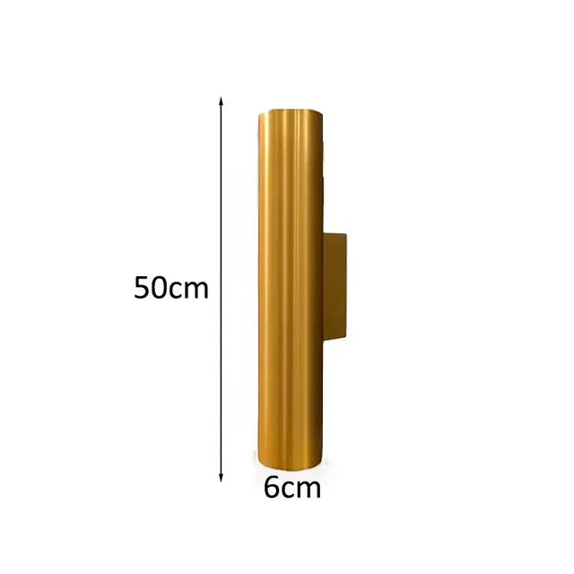 Modern Gold Pipe Wall Lamps Tube Light Home Decor Bathroom Bedroom Lamp Wall Sconces Led Mirror Light Loft Background lighting