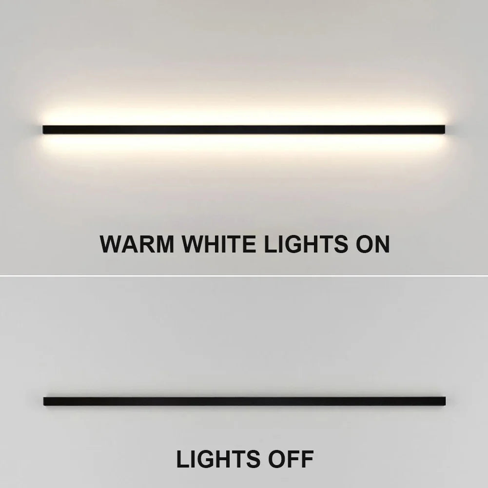 Modern Plug in Long Wall Sconce Indoor Wall Lamp Wall Mounted Light for Bedroom Living Room Hallway