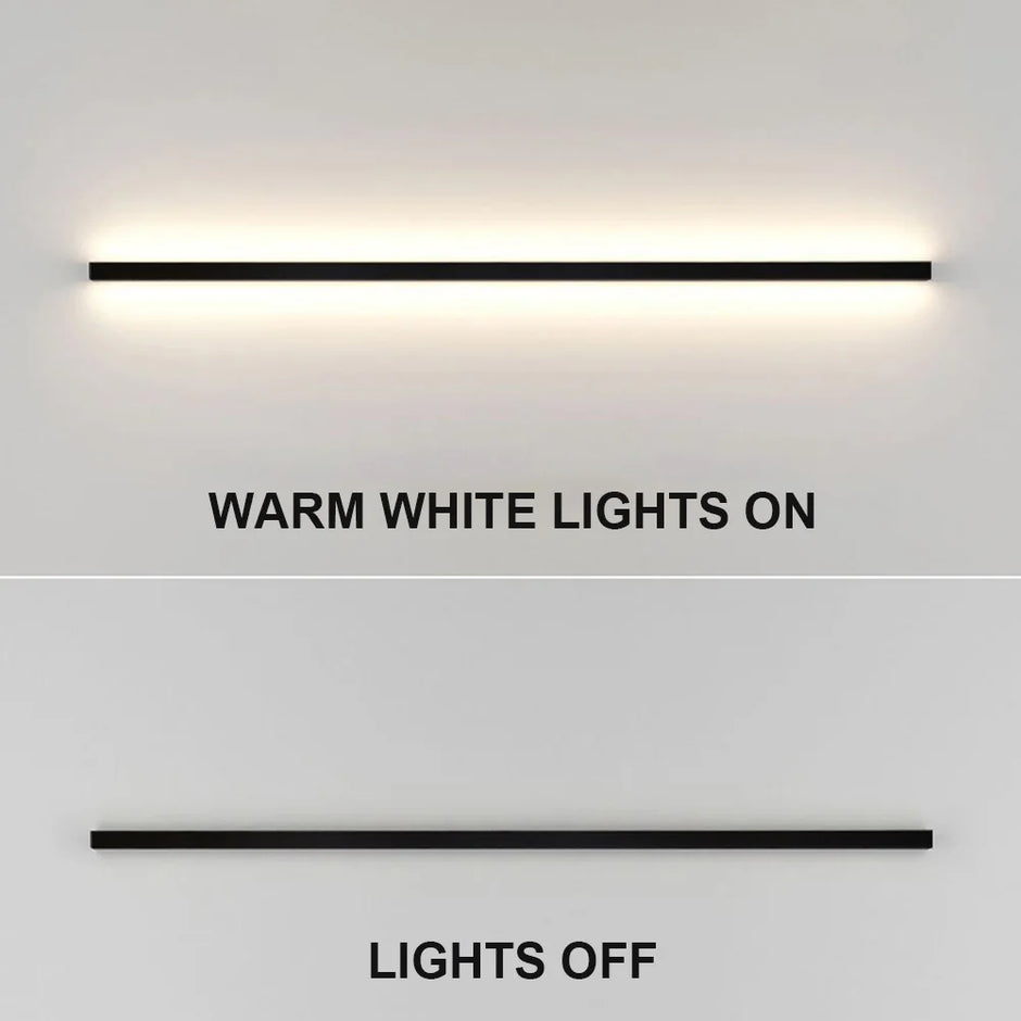 Modern Plug in Long Wall Sconce Indoor Wall Lamp Wall Mounted Light for Bedroom Living Room Hallway