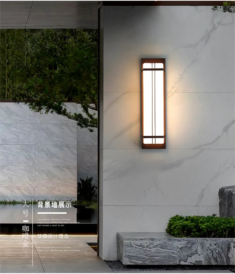 Outdoor wall lamp waterproof wall lamp Internet celebrity creative balcony aisle stairs bedroom living room new Chinese