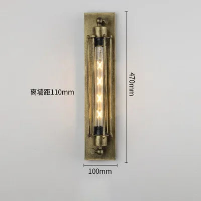 American Flute Wall Lamp Unique LOFT Restaurant Bar Grill Hallway Iron Wall Light Rustic Industrial Decor Edison Bulb Fixture