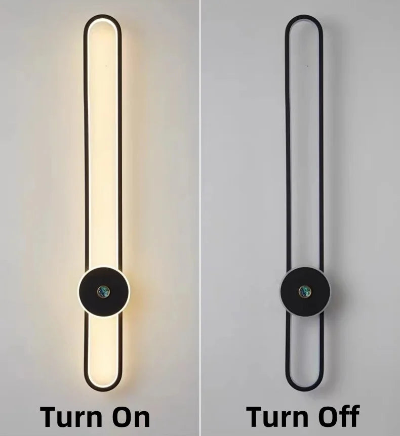 Modern Sconce LED Long Wall Light for Bedroom Living Room Surface Mounted Background Room Decor Wall Lighting Fixture