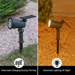 Solar LED Spotlight for Outdoor Garden Landscape Lighting Waterproof Solar Powered Spot Lights for Garden Lawn Yard Walkway