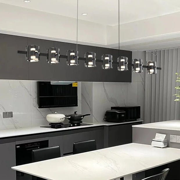 Modern Hanging Led Pendant Lights For Dining Room Kitchen Island long Bar Chandeliers decoration home decor Black light fixtures