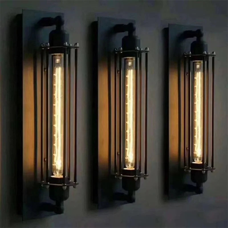 WPD Indoor Wall Lamps Fixtures LED Black Light Classical Lighting Loft  Sconces for Home Bar Cafe
