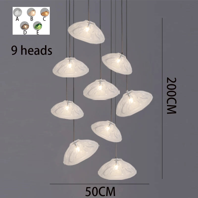 Nordic home decoration, stair chandelier, living room and dining room Pendant lights, ceiling light, indoor lighting