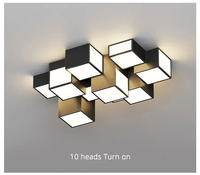Nordic Designer Combination Honeycomb LED Indoor Ceiling Lamp,Remote Dimming Lustres Living Room Pendant Light Bedroom Decor
