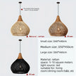 Japanese Wabi-Sabi Rattan Pendant Light - Hand-Woven E27 Boho Lamp for Restaurant Coffee Shop Dining Room Kitchen Island