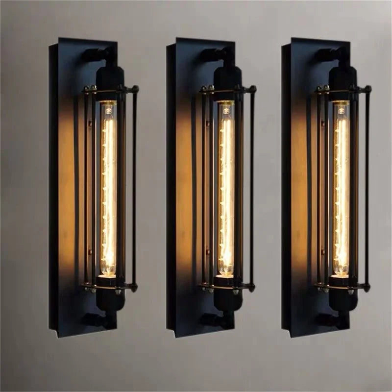 WPD Indoor Wall Lamps Fixtures LED Black Light Classical Lighting Loft  Sconces for Home Bar Cafe