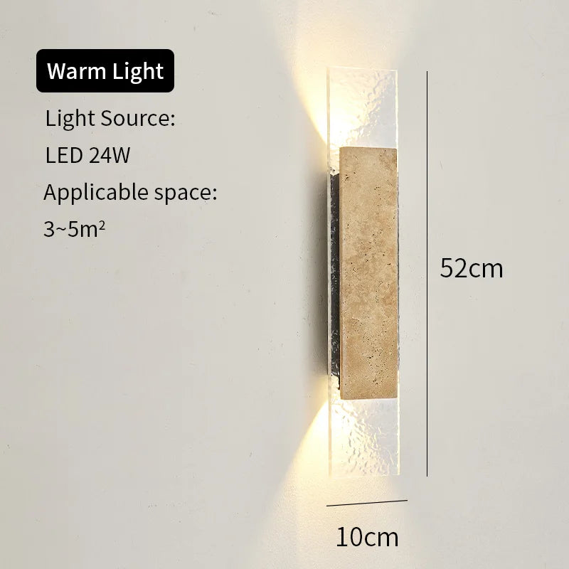 Outdoor Waterproof Wall Lamps Strip Natural stone Wall Lights 18W LED  Porch Wall Sconces  Bedroom Exterior Lighting Fixtures