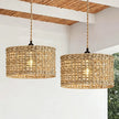 Wicker Rattan Pendant Lamp Teahouse Homestays Decorative Pastoral Retro Pendant Light Kitchen Corridor Bedroom Dining Chandelier