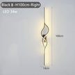Modern Living Room Long Wall Lights with Anlter Design Gold Black TV Background Decorative Wall Lamp for Bedroom Remote Control