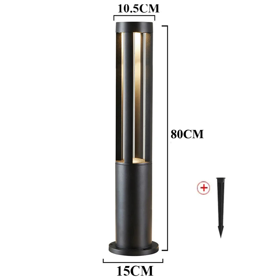Outdoor Landscape Lawn Lamp Waterproof Villa Garden Courtyard Stand Pole Light Modern Park Community Post Lamp Led Bollard Light