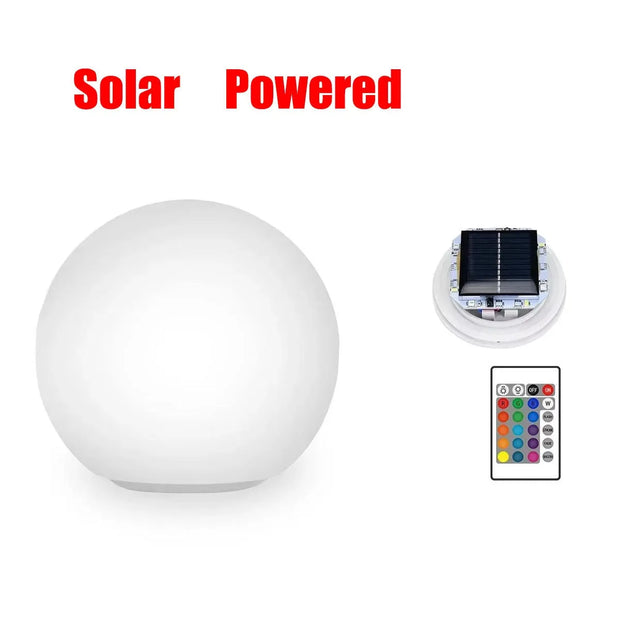 Solar LED Garden Ball Lights Outdoor Christmas Decoration Street Lawn Lamp Rechargeable RGB Swimming Pool Floating Light