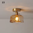 Modern Pendant Ceiling Lamp with Glass Shade for Kitchen Aisle Balcony Bedroom Home Art Deco Led Ceiling Lights Fixtures E27