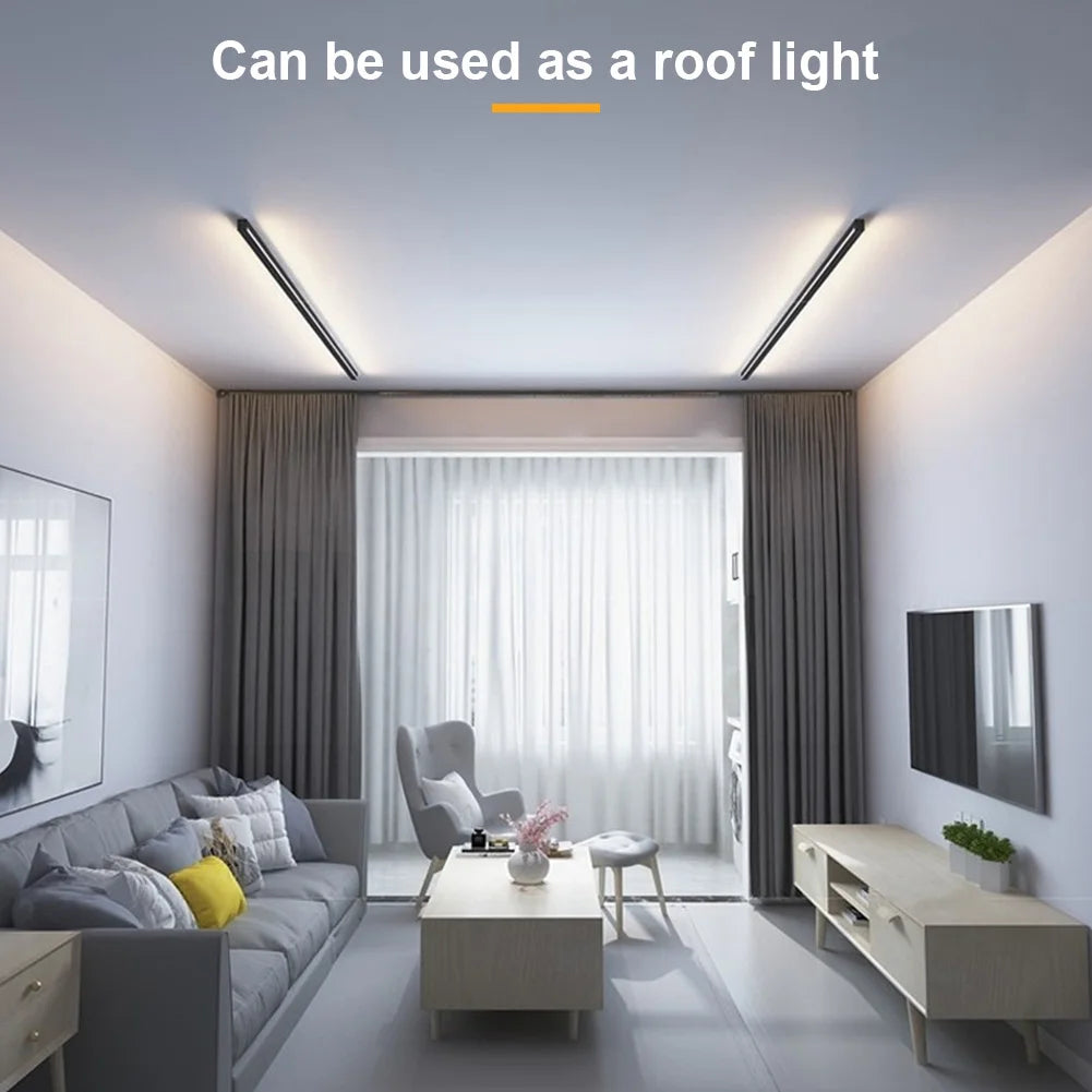 Modern Plug in Long Wall Sconce Indoor Wall Lamp Wall Mounted Light for Bedroom Living Room Hallway