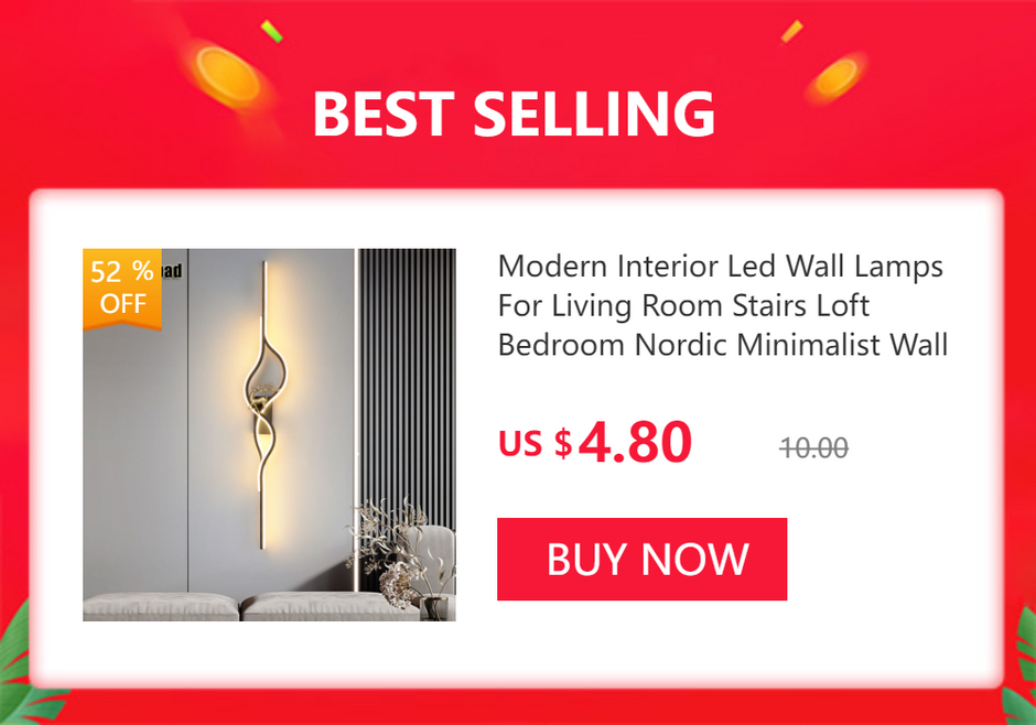 Modern Bedside Led Wall Lamps For Living Room Stairs Office Loft  Bedroom Interior Wall Light Fixture Wall Lamp Home Decr