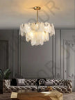 Cream Style Chandelier Lighting Fixtures Furniture Luxurious Living Room Decoration Glass Cloud Chandelier Simple And Modern