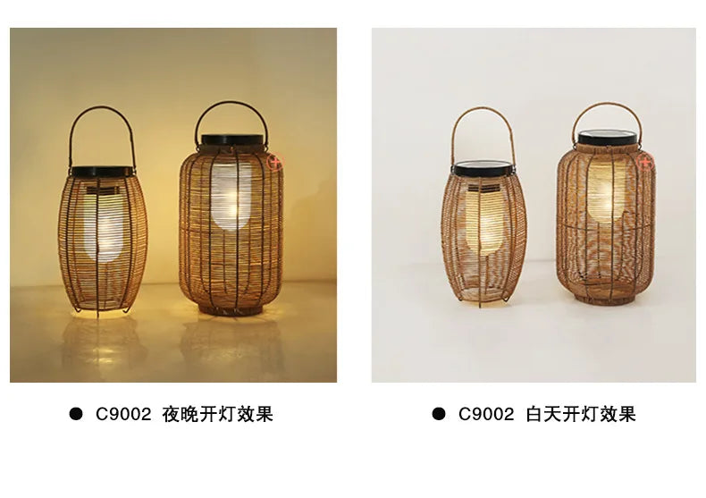 Solar GardenGarden Lawn Outdoor Portable Light Hanging Light Japanese Floor Light Balcony