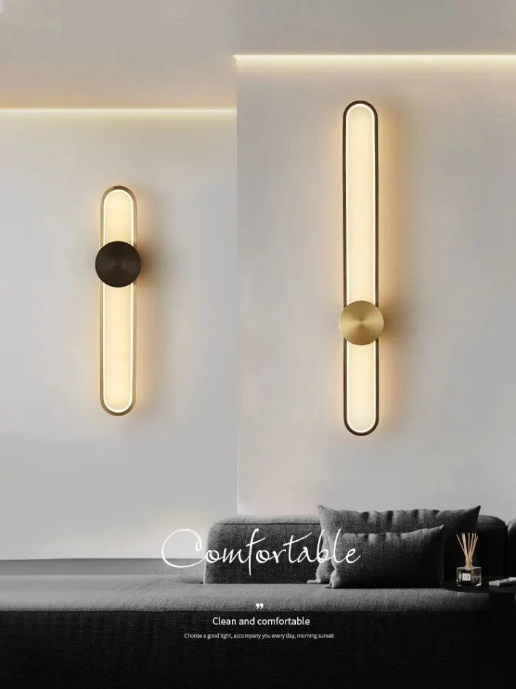 Modern Sconce LED Long Wall Light for Bedroom Living Room Surface Mounted Background Room Decor Wall Lighting Fixture