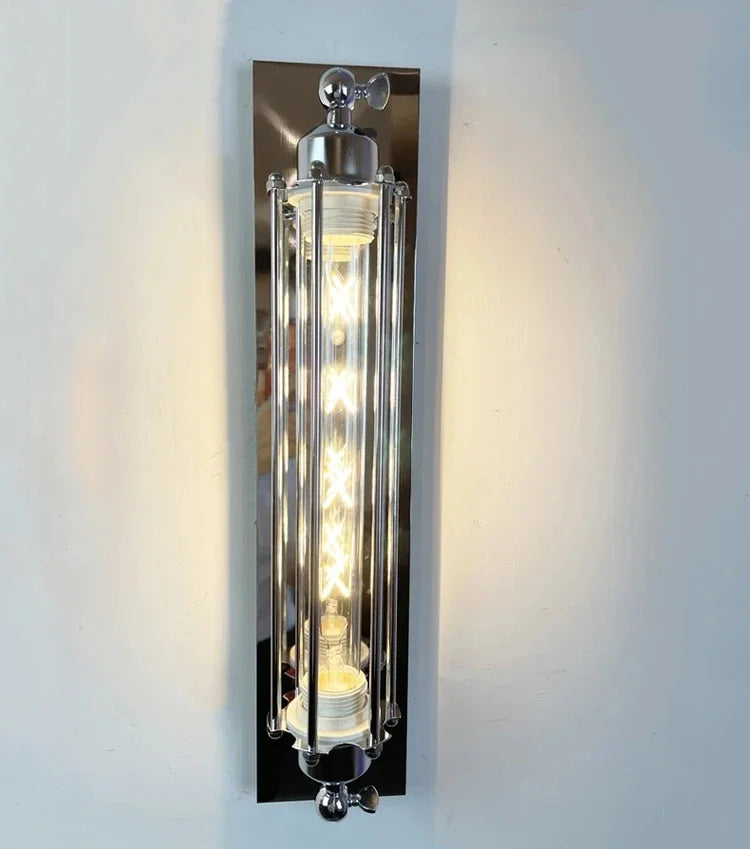 American Industrial Electroplated silver Vintage Wall Lamp 8W Led Wall Light Bedroom Cafe Restaurant Bedside Wall Light