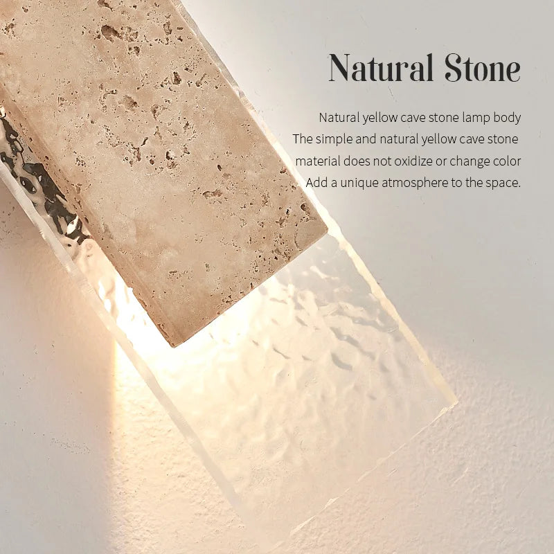 Outdoor Waterproof Wall Lamps Strip Natural stone Wall Lights 18W LED  Porch Wall Sconces  Bedroom Exterior Lighting Fixtures