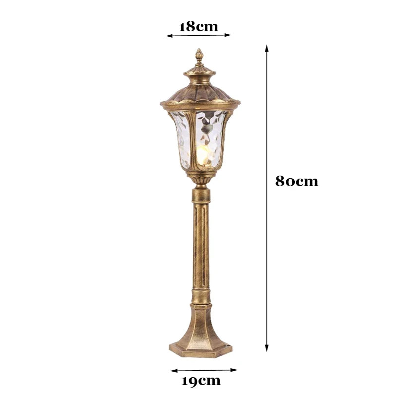 European Style Retro Home/Engineering Lawn Light Outdoor Waterproof Garden Road High Pole Light E27 Garden Light
