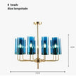 Nordic LED Glass Chandelier Blue/Amber Modern Hanging Lamp Suspension Living Dining Bedroom Pendant Lighting Fixtures