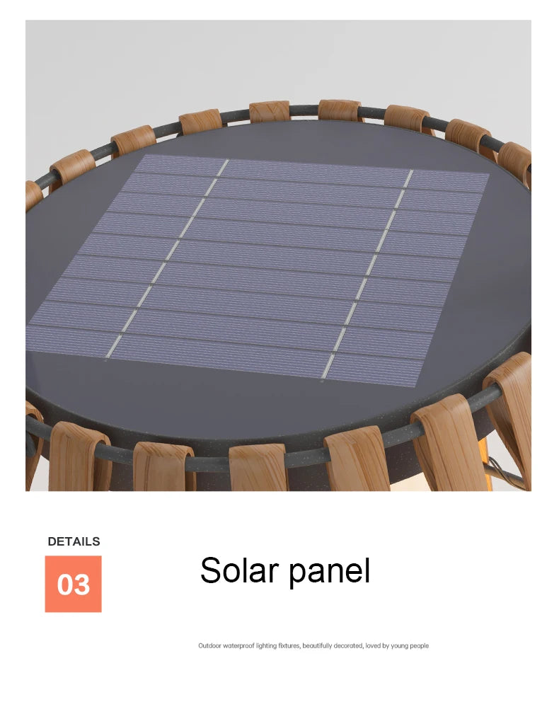 Solar Lights LED Floor Lamp Outdoor Waterproof Solar Energy Imitation Rattan Ambient Lamp Villa Gate Garden Courtyard lighting