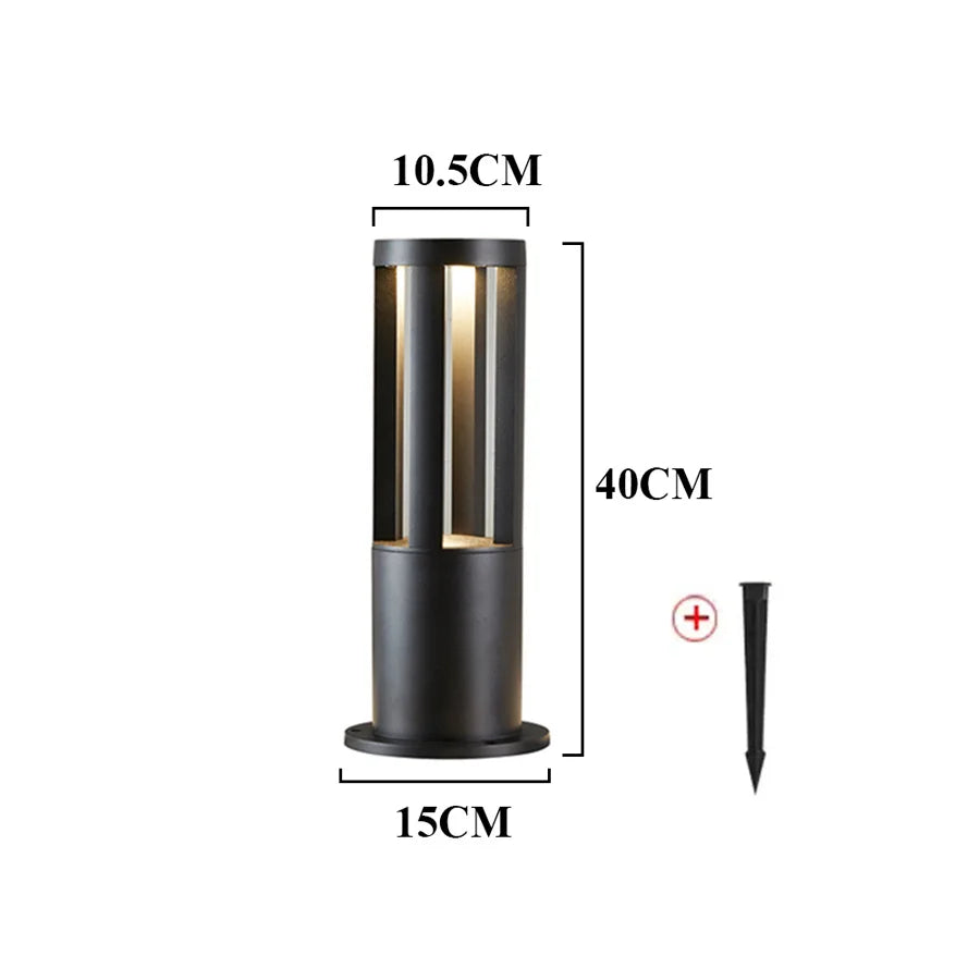 Outdoor Landscape Lawn Lamp Waterproof Villa Garden Courtyard Stand Pole Light Modern Park Community Post Lamp Led Bollard Light