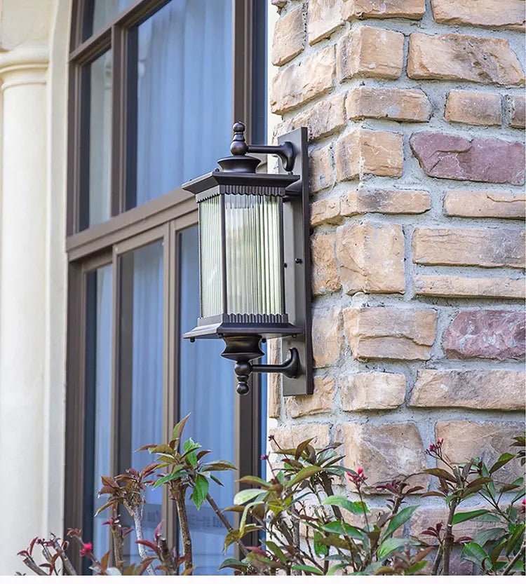 Retro Waterproof Outdoor Wall Lamp European Balcony Villa Garden Wall Light Courtyard Exterior Wall Lamp Corridor Aisle Lighting