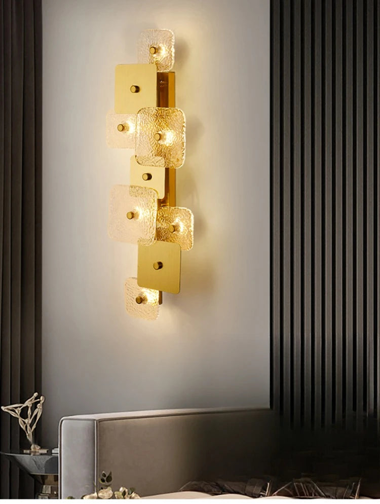 Light living room background wall large wall lamp designer staircase entrance personalized sofa bedroom bedside lamp