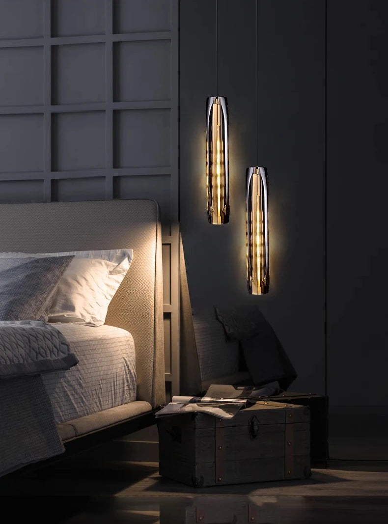 Nordic Minimal LED Pendant Lights Tubes Shaped Chandeliers Home Decor Dinning Living Rooms Villa Island Counter Lighting Fixture