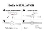 Designed Led Wall Lamp 400 550mm Wall Light Sconces Double Lampshade Up Down Bathroom Wall Lighting Fixture Golden Picture Light