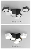 Nordic Designer Combination Honeycomb LED Indoor Ceiling Lamp,Remote Dimming Lustres Living Room Pendant Light Bedroom Decor