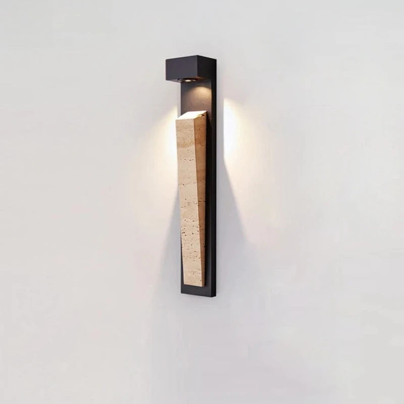 Waterproof Outdoor Wall Light Natural Stone Exterior IP65 Weather-Resistant Lighting for Garden Porch Balcony Villa & Patio Deco