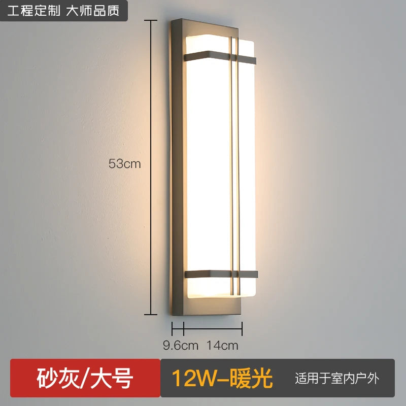 Outdoor wall lamp waterproof wall lamp Internet celebrity creative balcony aisle stairs bedroom living room new Chinese