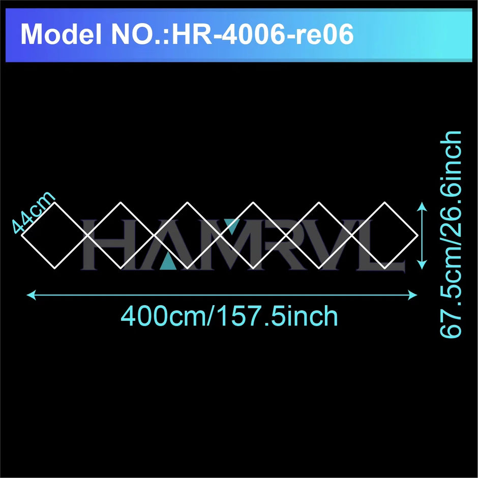 Diamond LED Ceiling Light Hexagonal Design Suitable for Garage Barber Shop Gym Exhibition Hall Ceiling Light Decoration Lighting
