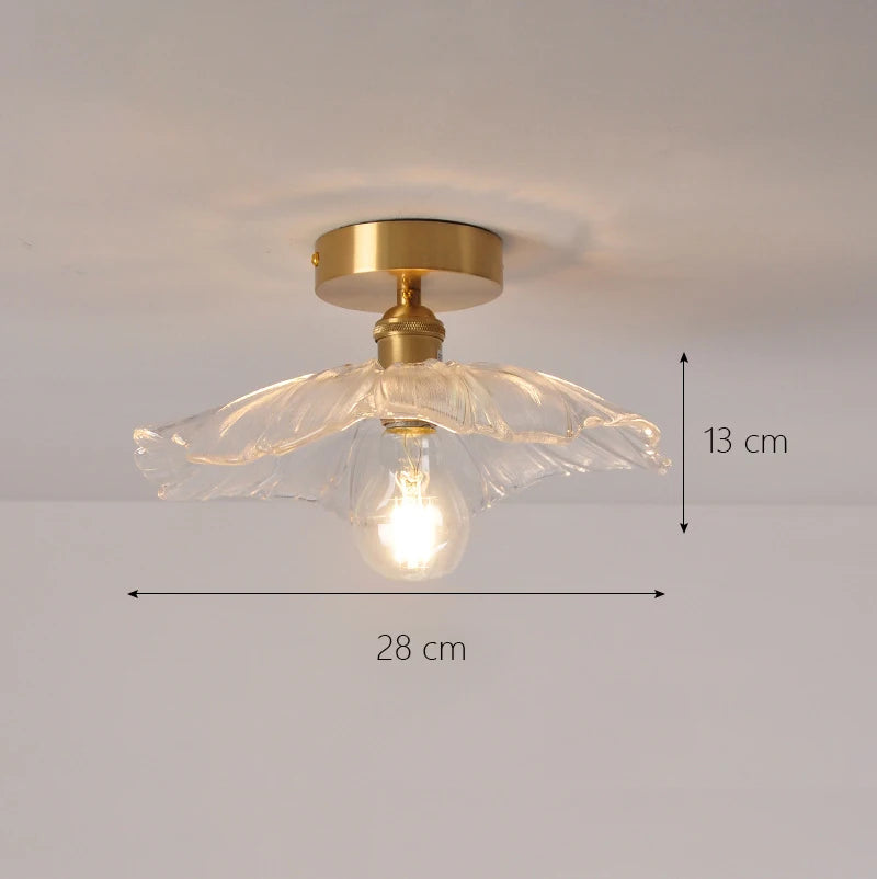 Modern Pendant Ceiling Lamp with Glass Shade for Kitchen Aisle Balcony Bedroom Home Art Deco Led Ceiling Lights Fixtures E27