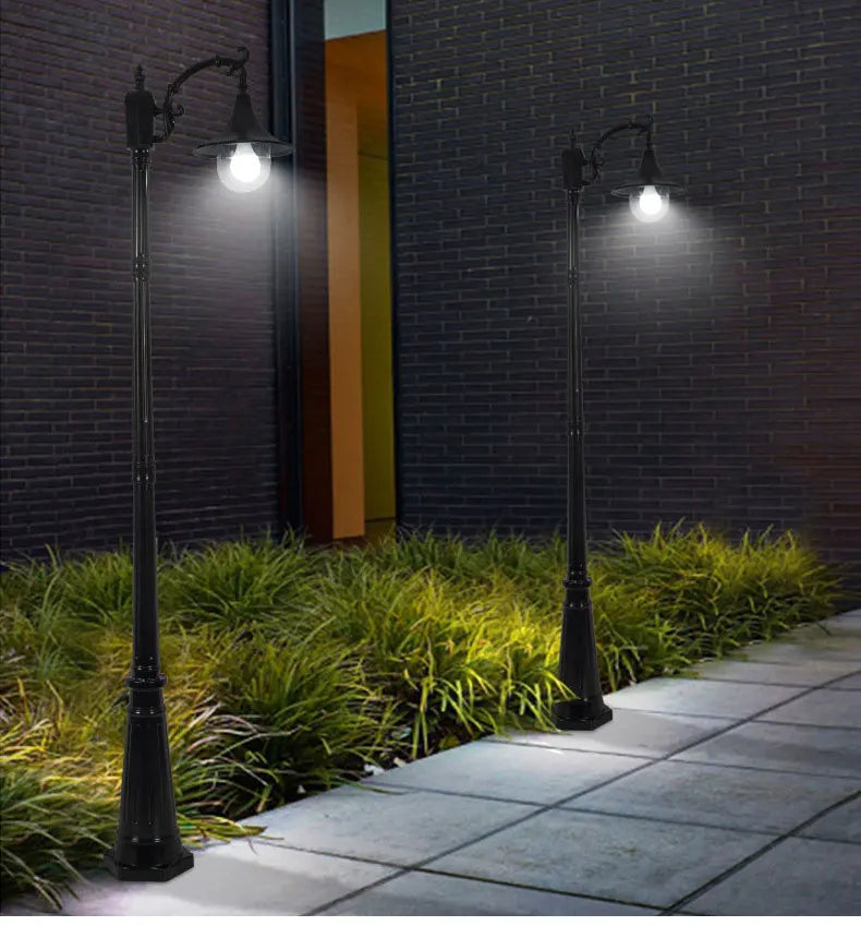 European Outdoor Waterproof Garden Light Villa Courtyard Lawn Lamp Community Park High Pole Street Lamps Landscape Lighting