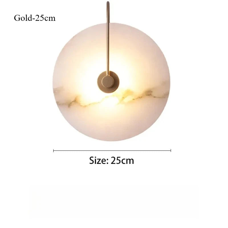Modern LED Marble Wall Sconce Light Fixture Alabaster Lamp Living Room Bedroom Bedside Home Art Decoration Stone Decor Indoor