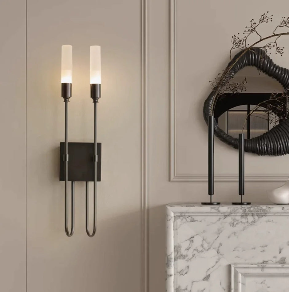 Modern Luxury Double Head Wall Lamp American Style LED Sconce for Living Room Bedroom Bedside Staircase Hotel Villa Dining